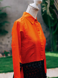 Orange Shantung SilkSet - Mwami