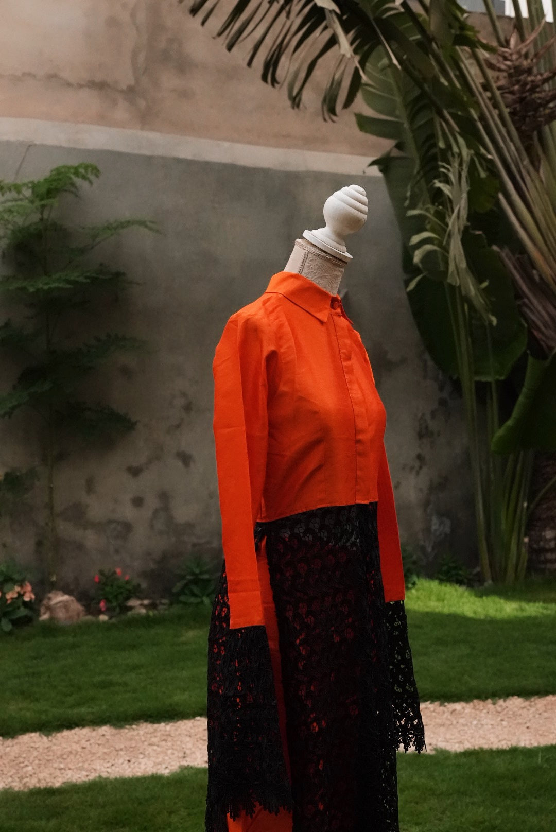 Orange Shantung SilkSet - Mwami