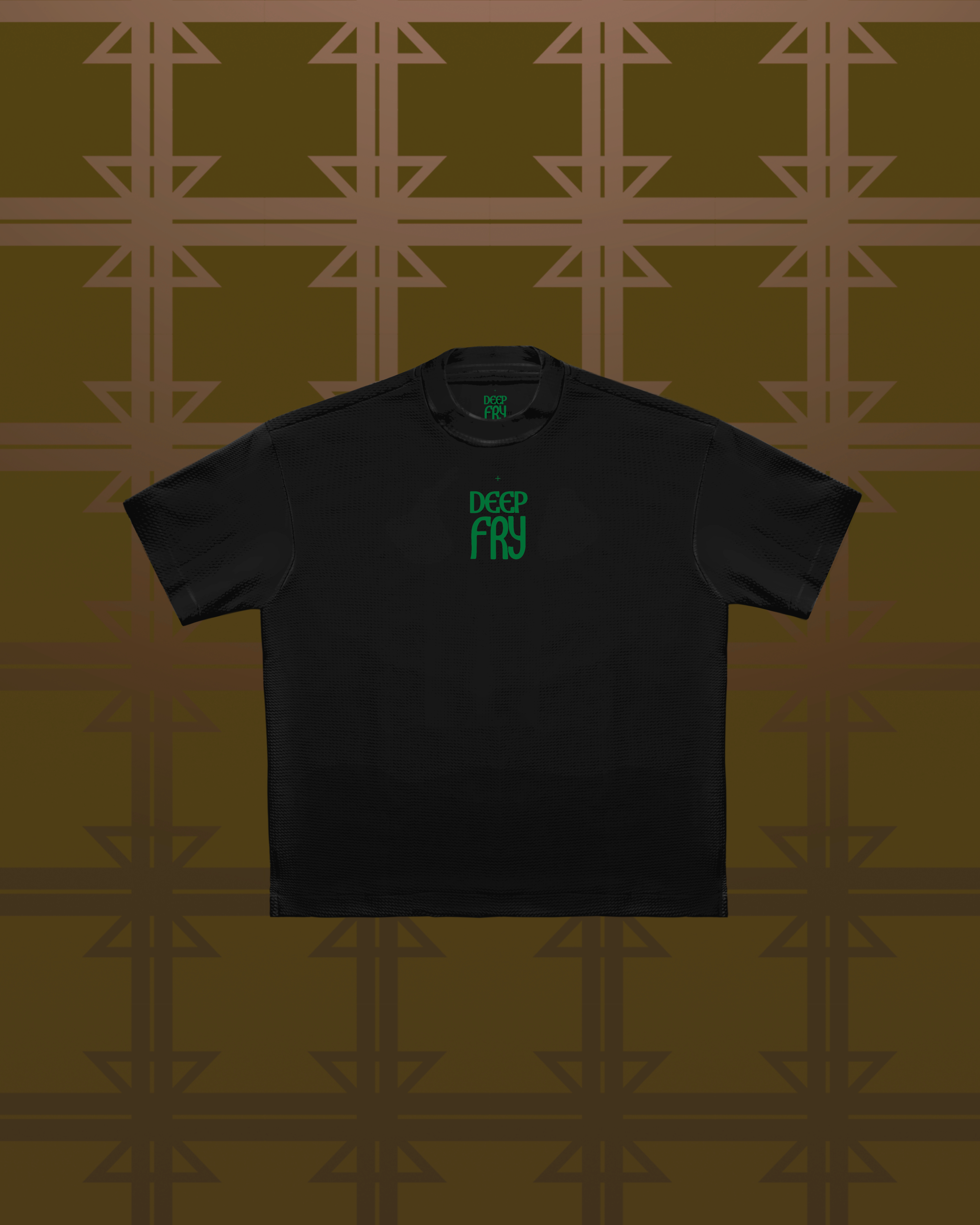 Camiseta negra con el logo de Deep Fry