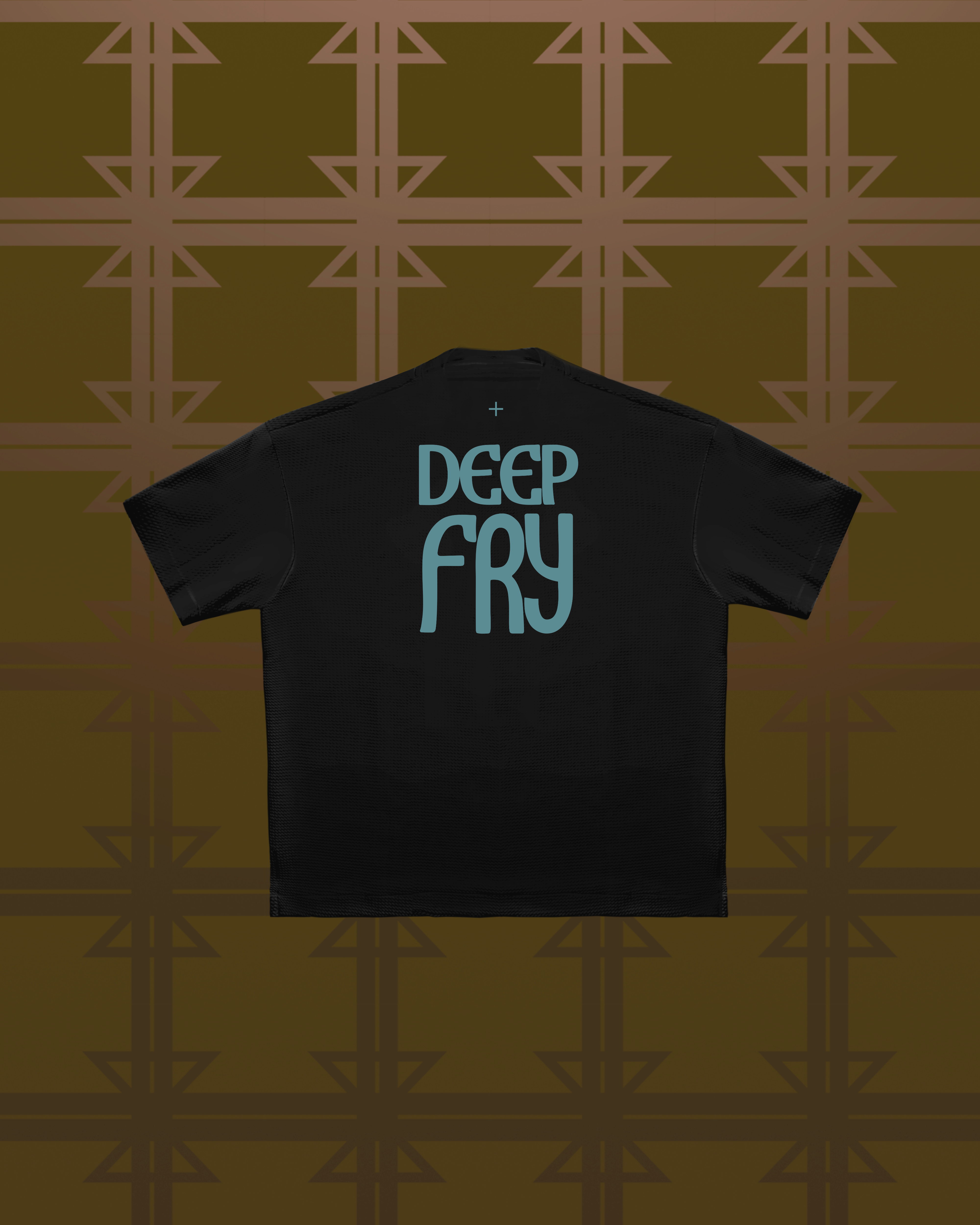 Camiseta con el logo de Deep Fry (solo espalda) - Negra